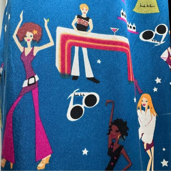 Disco Pants Shiny Satin Festival pants Medium DJ Pants Nicole Miller - Picture 6 of 13